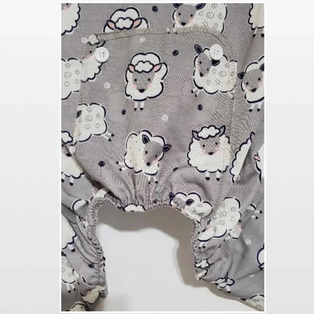 New Pet Dog Grey & White Sheep Cloths Medium Canine Easter Pajamas Clothing NWT